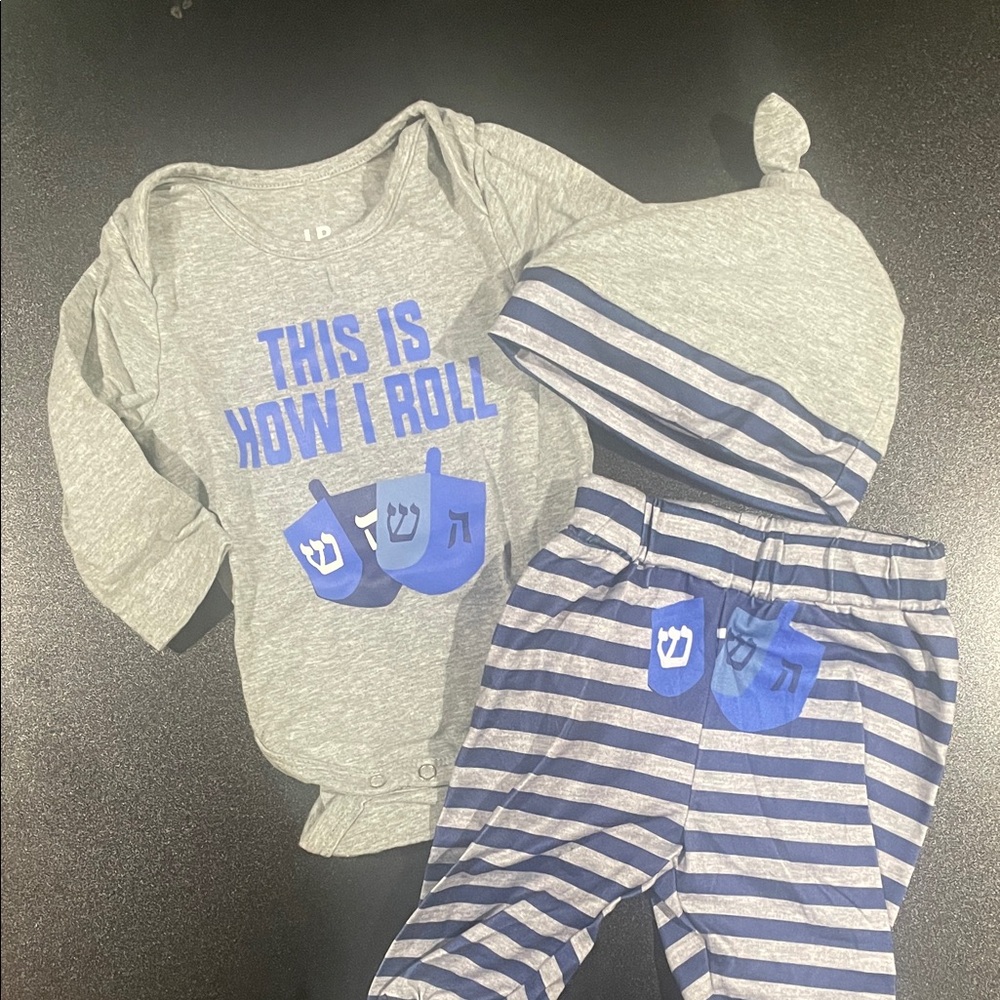 Hanukkah Baby 3 months Outfit set